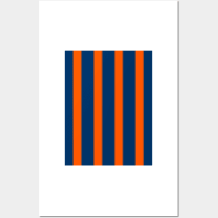 Glasgow Rangers Navy & Orange Striped 1993 - 1994 Away Posters and Art